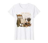 One More Chapter Christian Bookish Bible Reading Design Value Graphic T-Shirt, Women, White, XL