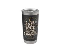 One More Chapter Late Night Book Club Reader Book Lover Stainless Steel Insulated Tumbler
