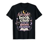 One More Chapter Late Night Book Club Reader Book Lover Value Graphic T-Shirt, Men, Black, XL