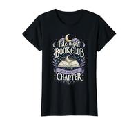 One More Chapter Late Night Book Club Reader Book Lover Value Graphic T-Shirt, Women, Black, L