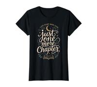 One More Chapter Late Night Book Club Reader Book Lover Value Graphic T-Shirt, Women, Black, L
