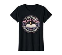 One More Chapter Late Night Book Club Reader Book Lover Value Graphic T-Shirt, Women, Black, S