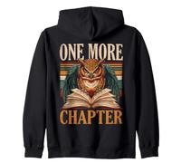 One More Chapter Owl Book Lover Reading Zip Hoodie