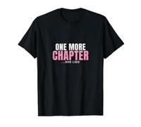 One More Chapter She Lied Funny Book Lover Reading Tee Value Graphic T-Shirt, Men, Black, XL