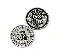 One More Game vs Go to Sleep Decision Maker Coin Flip Coin for Gamers Funny Gaming Accessory Gift for Him Boyfriend Husband Valentines (One More Game)