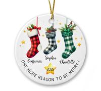 One More Reason To Be Merry Christmas Decorations Ceramic Xmas Hanging Ornament Beautiful Christmas Tree Hanging Ornament For Kitchen Party Home Decor