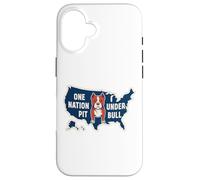 ONE NATION PIT UNDER BULL Patriotic Bully Dog Flag Vibe Case for iPhone 16