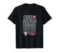 One Nation Under Fire - Graphic Protest Design T-Shirt