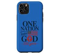 One Nation Under God 250 Years American Flag Christian Cross Case for iPhone 11 Pro