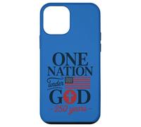 One Nation Under God 250 Years American Flag Christian Cross Case for iPhone 12 mini