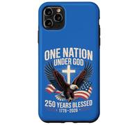 One Nation Under God 250 Years Blessed 1776-2026 Eagle Flag Case for iPhone 11 Pro Max