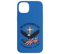 One Nation Under God 250 Years Blessed 1776-2026 Eagle Flag Case for iPhone 14 Plus