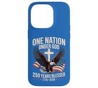 One Nation Under God 250 Years Blessed 1776-2026 Eagle Flag Case for iPhone 14 Pro