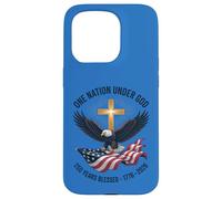 One Nation Under God 250 Years Blessed 1776-2026 Eagle Flag Case for iPhone 15 Pro