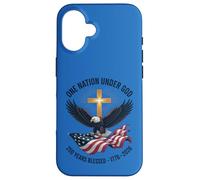 One Nation Under God 250 Years Blessed 1776-2026 Eagle Flag Case for iPhone 16