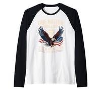 One Nation Under God 250 Years Blessed 1776-2026 Eagle Flag Raglan Baseball Tee