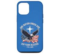 One Nation Under God 250 Years Blessed American Eagle Flag Case for iPhone 12/12 Pro
