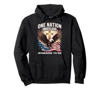 One Nation Under God 250 Years Blessed American Patriot Pullover Hoodie