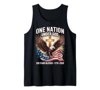 One Nation Under God 250 Years Blessed American Patriot Tank Top