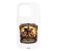 One Nation Under God 250 Years Blessings 4th of July Case for iPhone 15 Pro