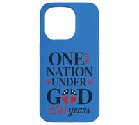 One Nation Under God 250 Years Patriotic Christian Design Case for iPhone 15 Pro