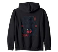 One Nation Under God 250 Years Patriotic Christian Design Zip Hoodie