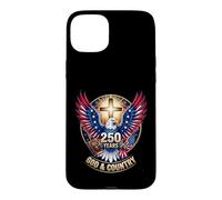 One Nation Under God America 250 Years USA Eagle Christian Case for iPhone 15 Plus
