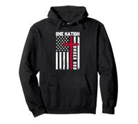 One Nation Under God American Flag Christian Cross Patriotic Pullover Hoodie