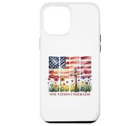 One Nation Under God American Flag Cross & Wildflower Case for iPhone 12 Pro Max