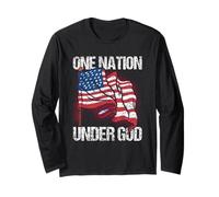 One Nation Under God American USA Us America Patriotic Us Long Sleeve T-Shirt