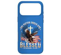 One Nation Under God Blessed Eagle US Flag Cross Patriot Case for iPhone 17 Pro Max