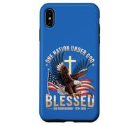 One Nation Under God Blessed Eagle US Flag Cross Patriot Case for iPhone XS Max