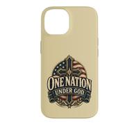 One Nation Under God Christian American Flag Cross Case for iPhone 14