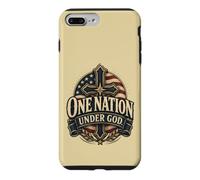 One Nation Under God Christian American Flag Cross Case for iPhone 7 Plus/8 Plus