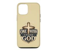 One Nation Under God Christian Cross Faith Case for iPhone 12/12 Pro