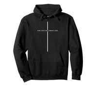 One Nation Under God Christian Minimalist Cross Patriotic Pullover Hoodie