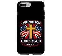 One Nation Under God Christian Patriotic Cross Faith USA Case for iPhone 7 Plus/8 Plus
