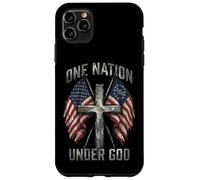 One Nation Under God Cross American Flag Patriotic Graphic Case for iPhone 11 Pro Max