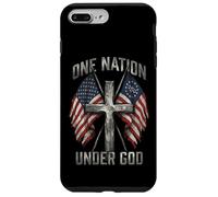 One Nation Under God Cross American Flag Patriotic Graphic Case for iPhone 7 Plus/8 Plus