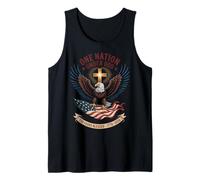 One Nation Under God Eagle American Flag 250 Years Blessed Tank Top