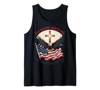 One Nation Under God Eagle Flag Cross 250 Years Blessed Tank Top