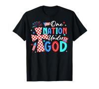 One Nation Under God Jesus 4th Of July Patriotic Christian T-Shirt