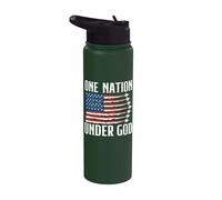One Nation Under God - Patriotic 4th July Independence Day Stainless Steel Insulated Water Bottle