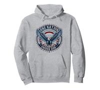 One Nation Under God Patriotic American Eagle Design Pullover Hoodie