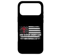 One Nation Under God Patriotic Christian Cross American Flag Case for iPhone 17 Pro Max