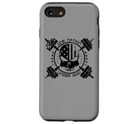 One Nation Under God Skull Barbells American Flag Gym Case for iPhone SE (2020) / 7/8