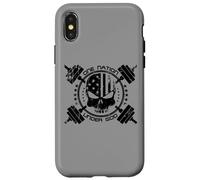 One Nation Under God Skull Barbells American Flag Gym Case for iPhone X/XS