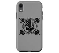 One Nation Under God Skull Barbells American Flag Gym Case for iPhone XR