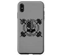 One Nation Under God Skull Barbells American Flag Gym Case for iPhone XS Max