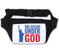 One Nation Under God Statue of Liberty USA Waist Bag Fanny Pack White